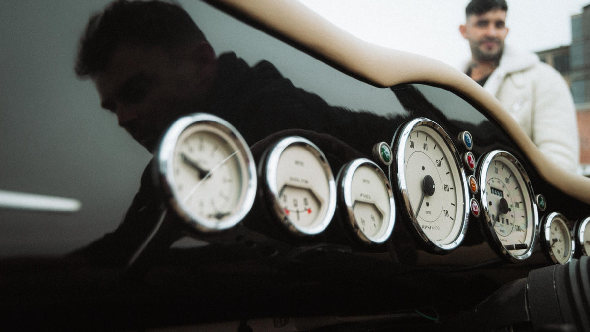 Classic Porsche dashboard gauges