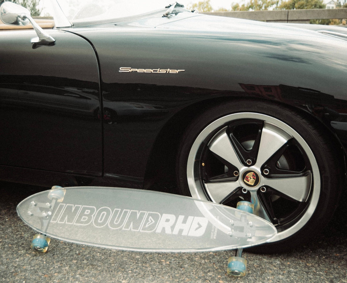 Porsche Speedster and Inbound RHD skateboard detail